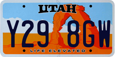 UT license plate Y298GW
