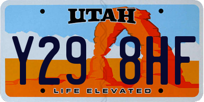UT license plate Y298HF