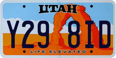 UT license plate Y298ID