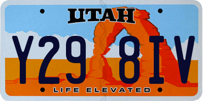 UT license plate Y298IV