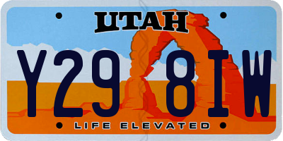 UT license plate Y298IW