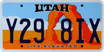 UT license plate Y298IX