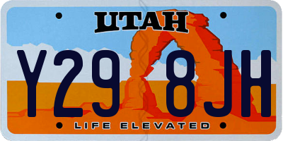UT license plate Y298JH