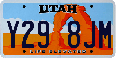 UT license plate Y298JM