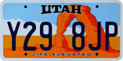 UT license plate Y298JP