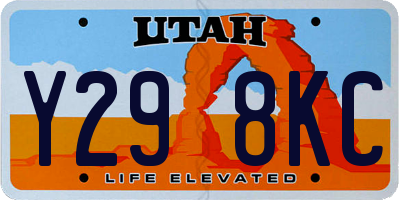 UT license plate Y298KC