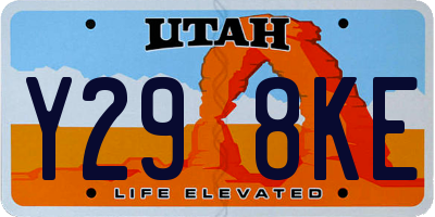 UT license plate Y298KE