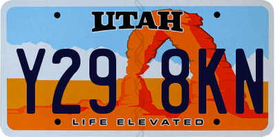 UT license plate Y298KN