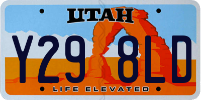 UT license plate Y298LD