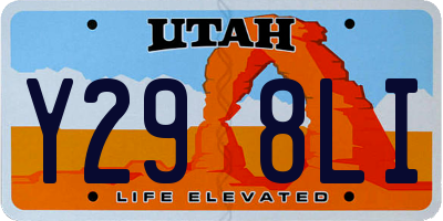 UT license plate Y298LI