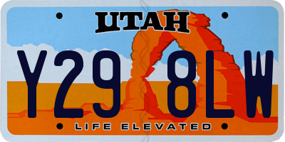 UT license plate Y298LW