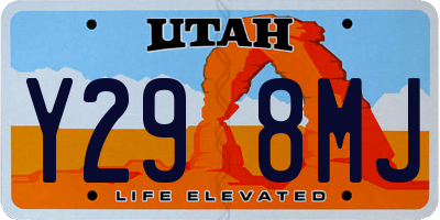 UT license plate Y298MJ