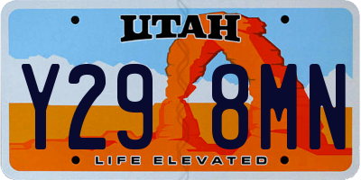 UT license plate Y298MN