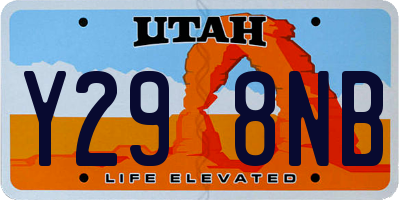 UT license plate Y298NB