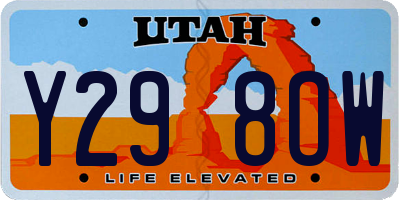 UT license plate Y298OW