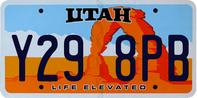 UT license plate Y298PB