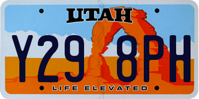 UT license plate Y298PH