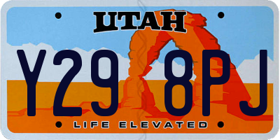 UT license plate Y298PJ