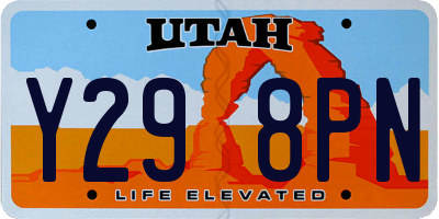 UT license plate Y298PN