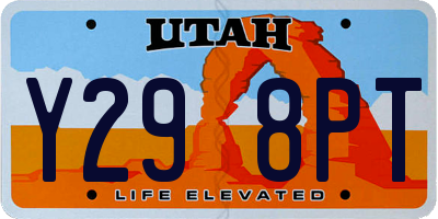 UT license plate Y298PT