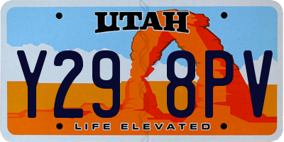 UT license plate Y298PV