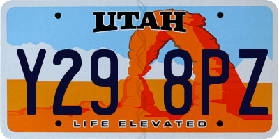 UT license plate Y298PZ