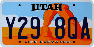 UT license plate Y298QA