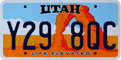 UT license plate Y298QC