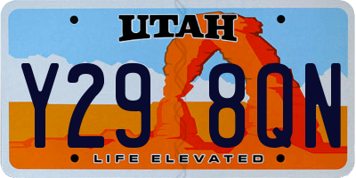 UT license plate Y298QN