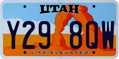 UT license plate Y298QW