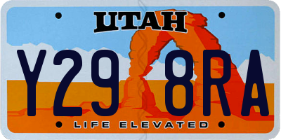 UT license plate Y298RA