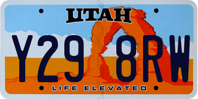 UT license plate Y298RW