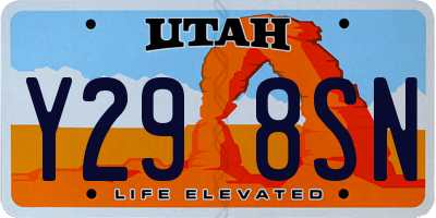 UT license plate Y298SN