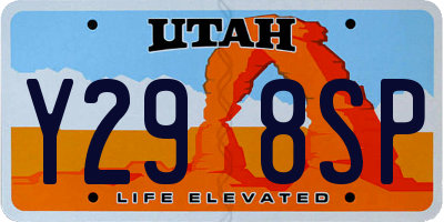 UT license plate Y298SP