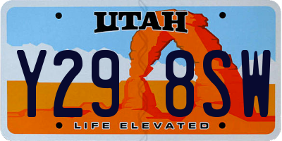 UT license plate Y298SW