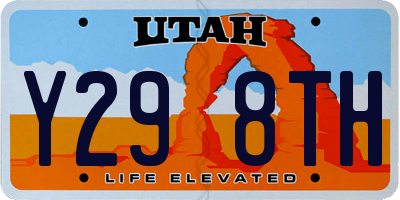 UT license plate Y298TH