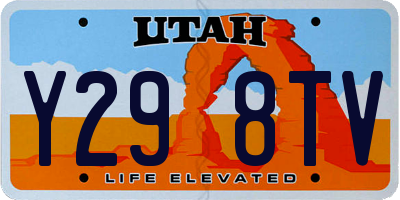 UT license plate Y298TV