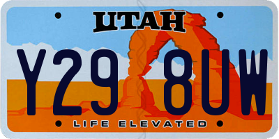 UT license plate Y298UW