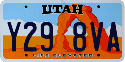 UT license plate Y298VA