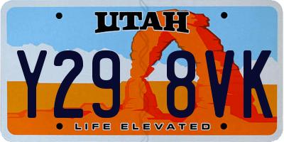 UT license plate Y298VK