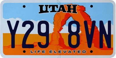 UT license plate Y298VN