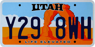 UT license plate Y298WH