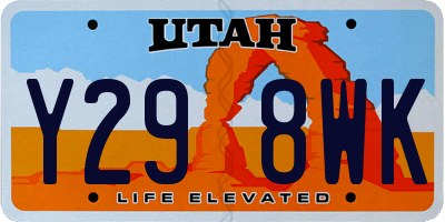 UT license plate Y298WK