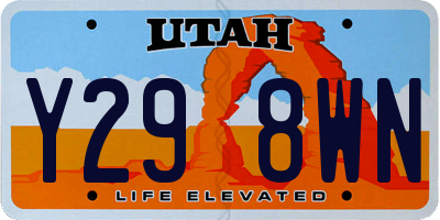 UT license plate Y298WN