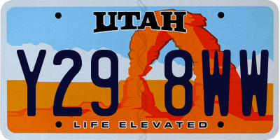 UT license plate Y298WW