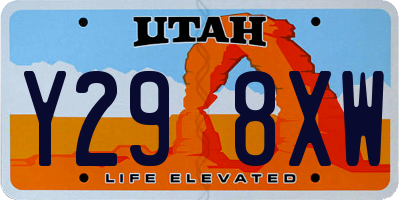 UT license plate Y298XW