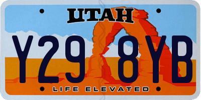 UT license plate Y298YB