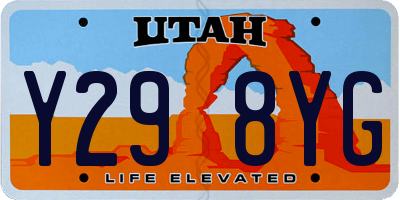 UT license plate Y298YG