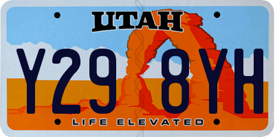 UT license plate Y298YH