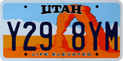 UT license plate Y298YM